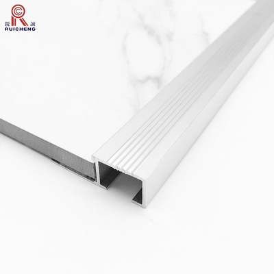 0.3mm - 3mm Aluminum Stair Nose Trim Interior / Exterior Step Covering