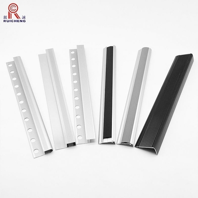 0.3mm - 3mm Aluminum Stair Nose Trim Interior / Exterior Step Covering